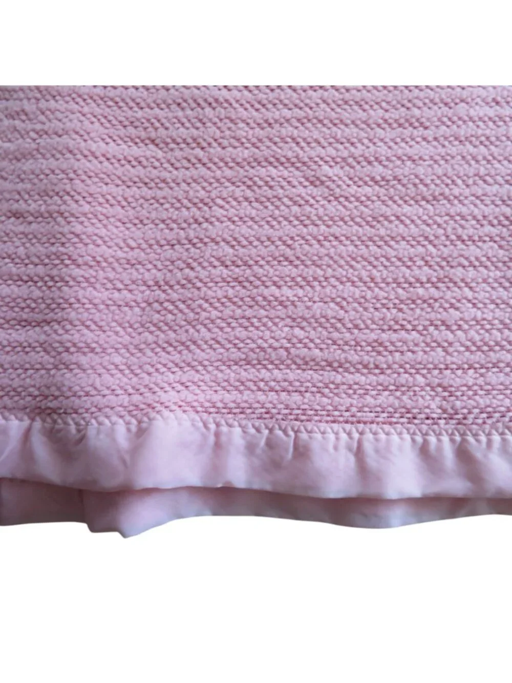 Vintage JCPenney Pink Acrylic Blanket 84